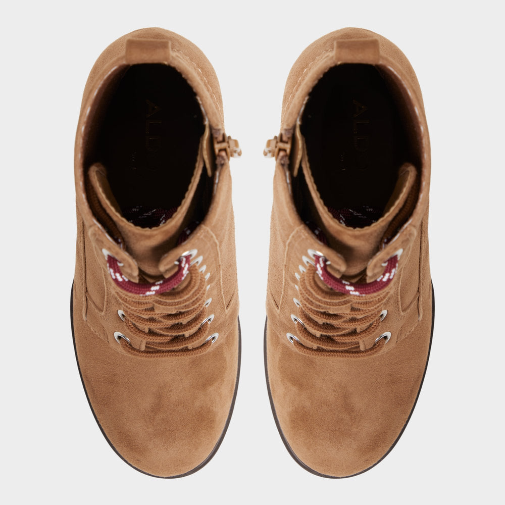 Aldo | Rebelliously in Light Brown - Combat ankle boot, Lug sole