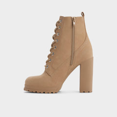 Aldo | Rebelliously in Medium Beige - Combat ankle boot, Lug sole
