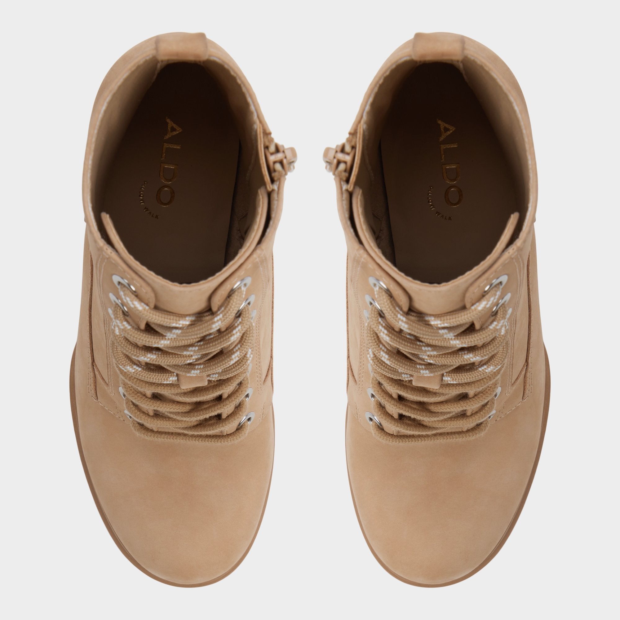 Aldo | Rebelliously in Medium Beige - Combat ankle boot, Lug sole