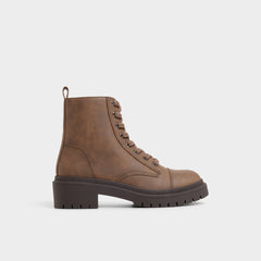 Aldo | Goer in Medium Brown - Combat ankle boot, Lug sole