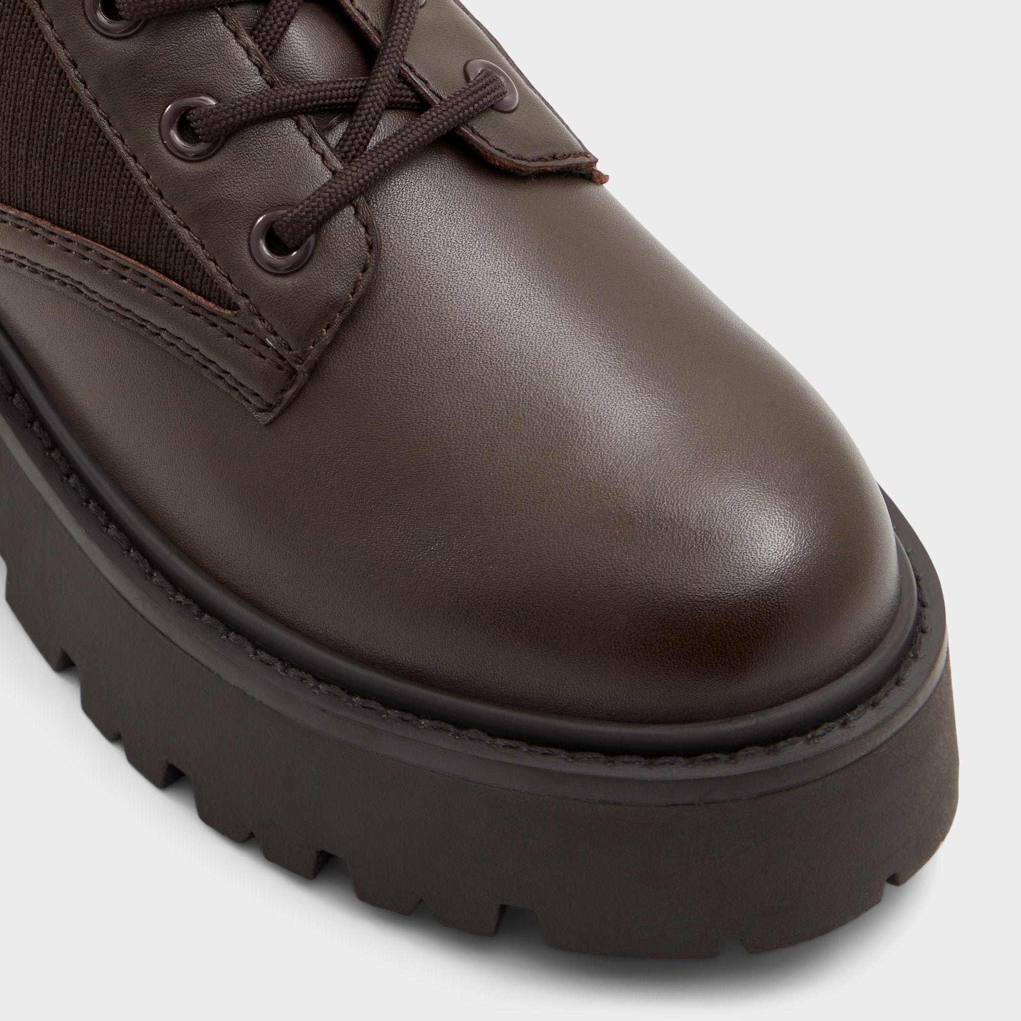 Aldo | Talaleryknit Brown Overflow Women's Combat boots - Combat ankle boot, Brown