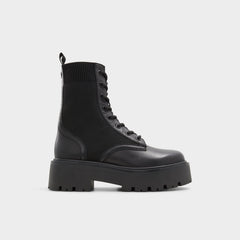 Aldo | Talaleryknit Black Women's Combat boots - Combat ankle boot, Black