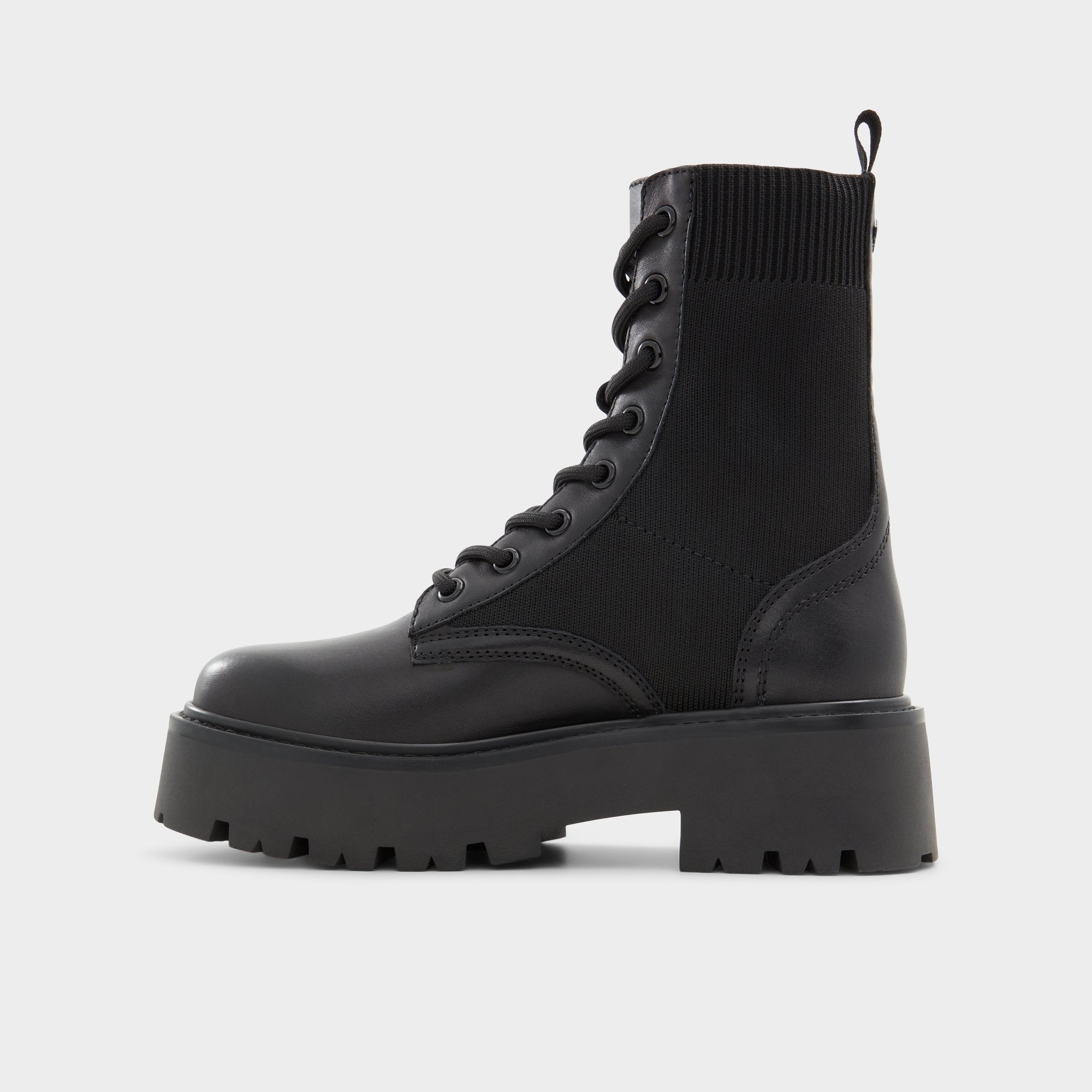Aldo | Talaleryknit Black Women's Combat boots - Combat ankle boot, Black