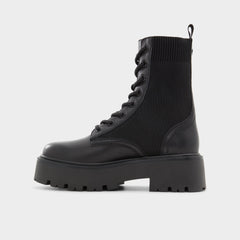 Aldo | Talaleryknit Black Women's Combat boots - Combat ankle boot, Black
