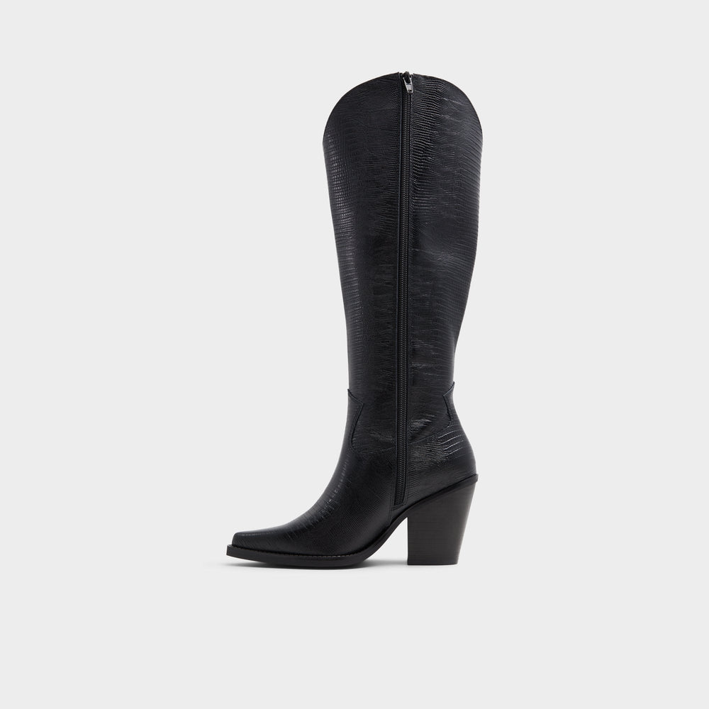 Aldo | Nevada-wc Black Women's Western - Western knee-high boot, Black