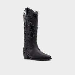 Aldo | Nebraska Black Women's Western - Mid-calf western boot, Block heel