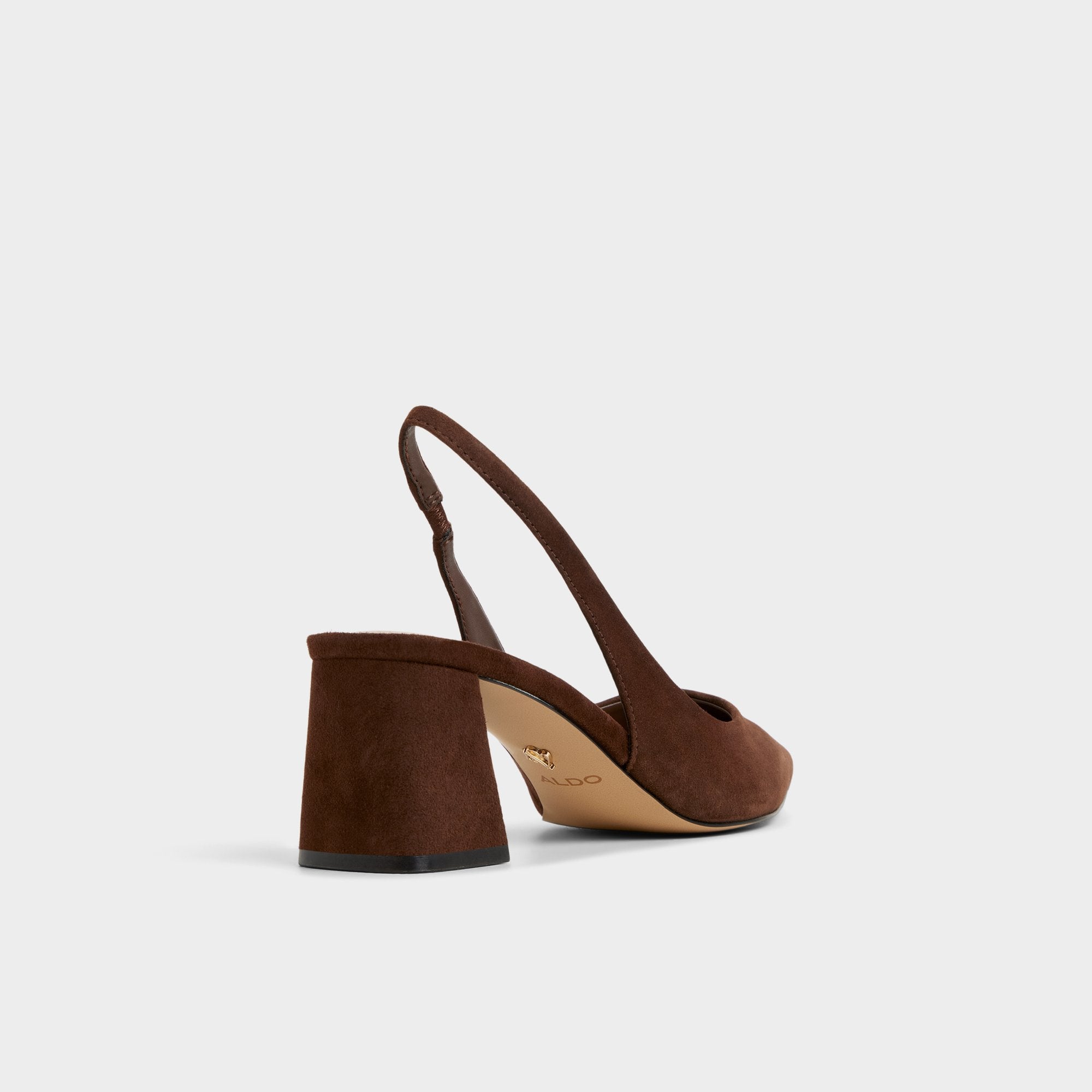 Aldo | Uliana in Dark Brown - Slingback heel, Block heel