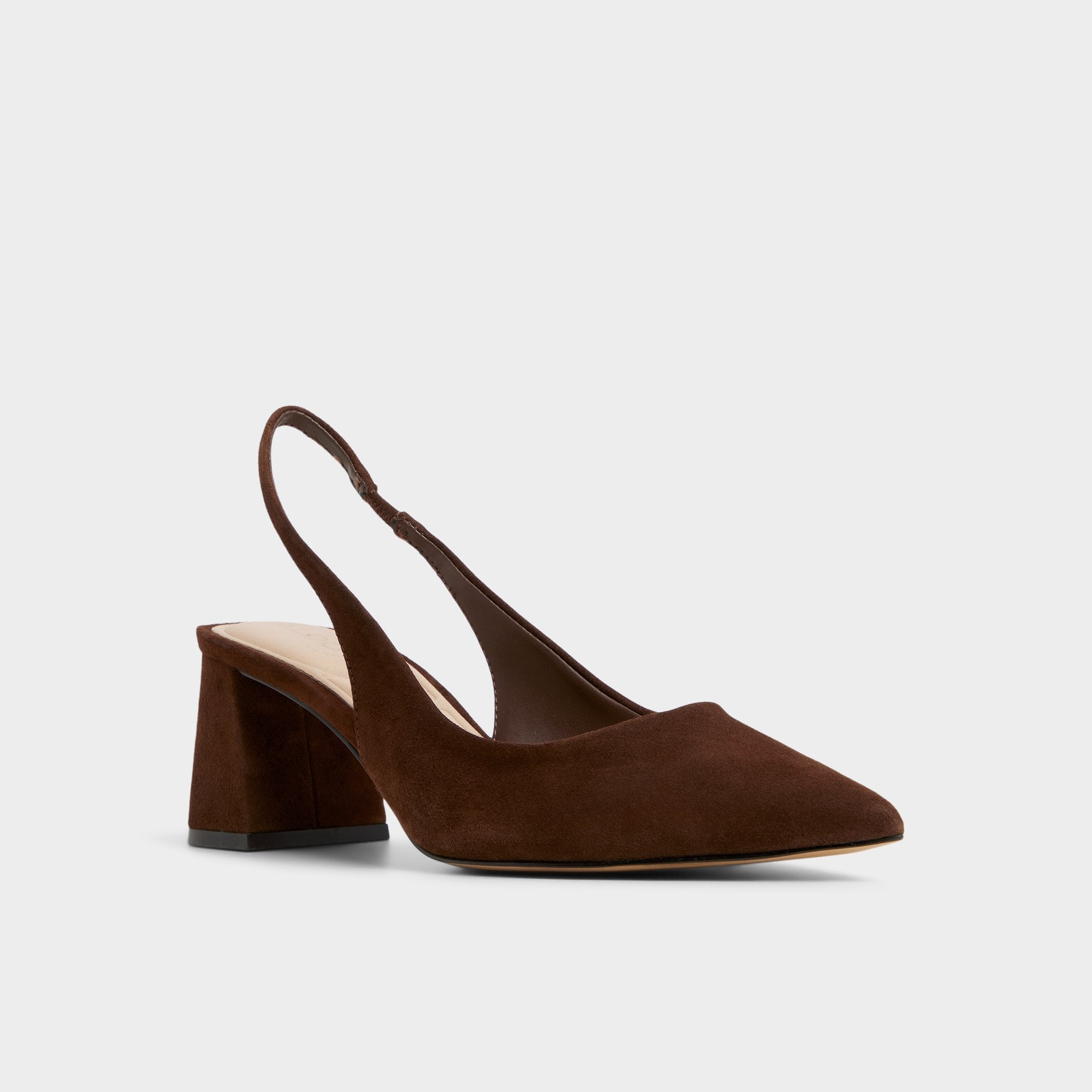 Aldo | Uliana in Dark Brown - Slingback heel, Block heel