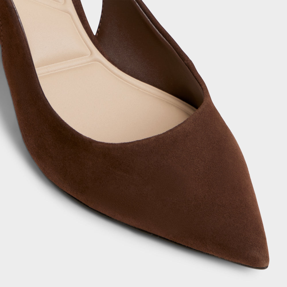 Aldo | Uliana in Dark Brown - Slingback heel, Block heel