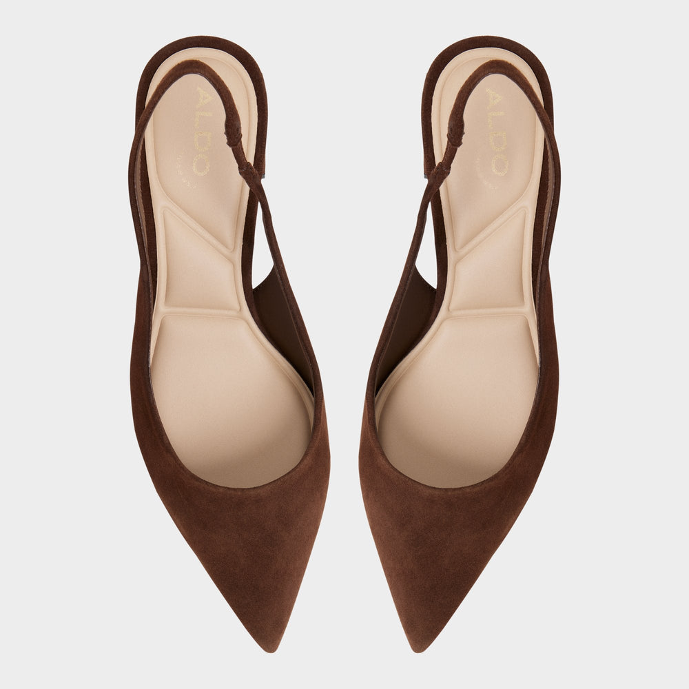 Aldo | Uliana in Dark Brown - Slingback heel, Block heel