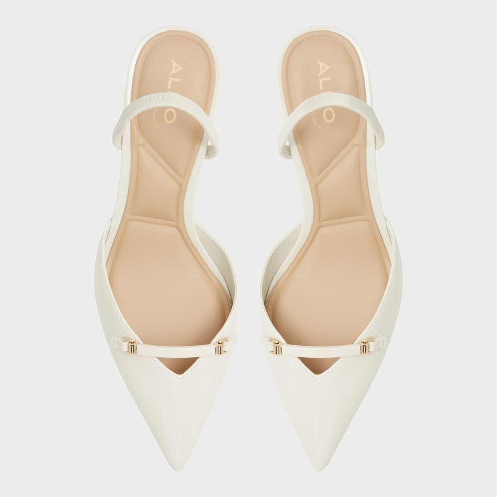 Aldo | Nailah White/Bone Women's Kitten heels - Slingback heel, Kitten heel