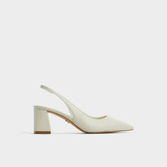 Aldo | Uliana White/Bone Women's Slingbacks - Slingback heel, Block heel
