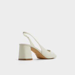 Aldo | Uliana White/Bone Women's Slingbacks - Slingback heel, Block heel