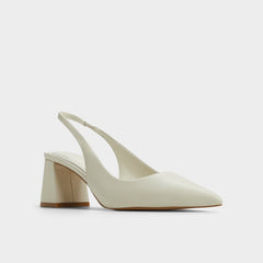 Aldo | Uliana White/Bone Women's Slingbacks - Slingback heel, Block heel