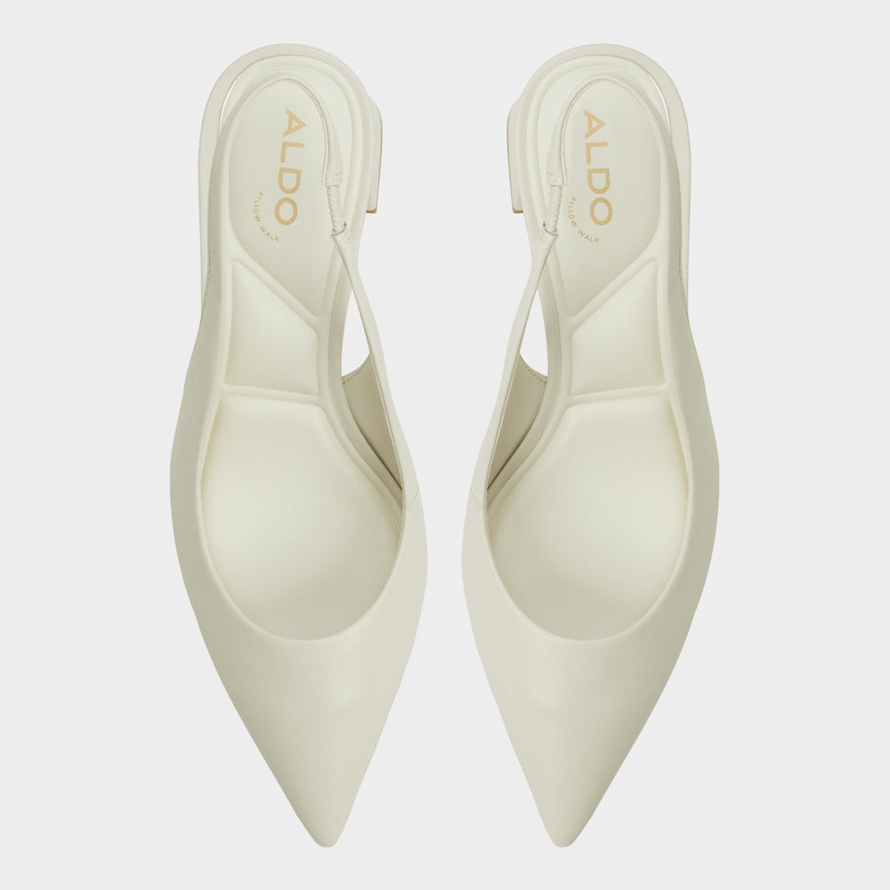 Aldo | Uliana White/Bone Women's Slingbacks - Slingback heel, Block heel