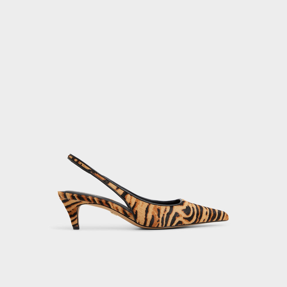 Aldo | Leanah in Open Brown - Slingback heel, Kitten heel