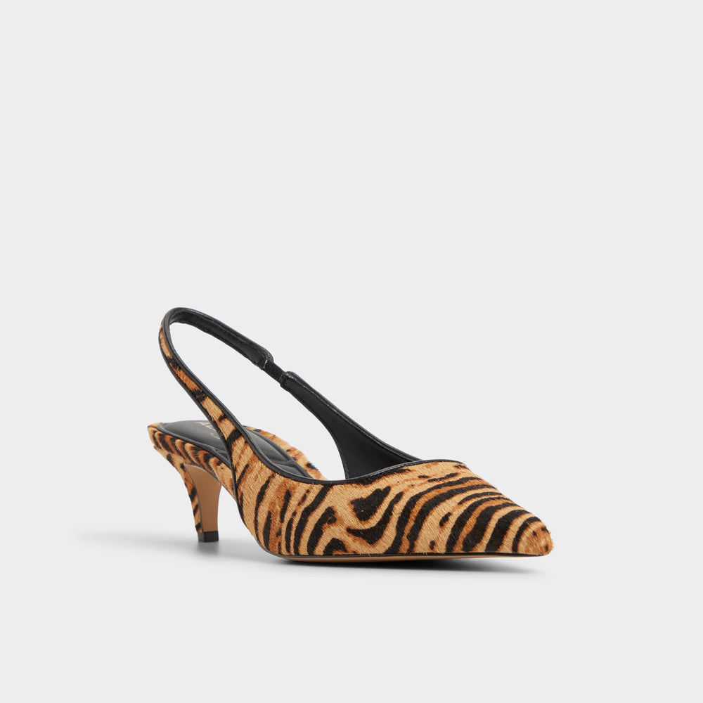 Aldo | Leanah in Open Brown - Slingback heel, Kitten heel