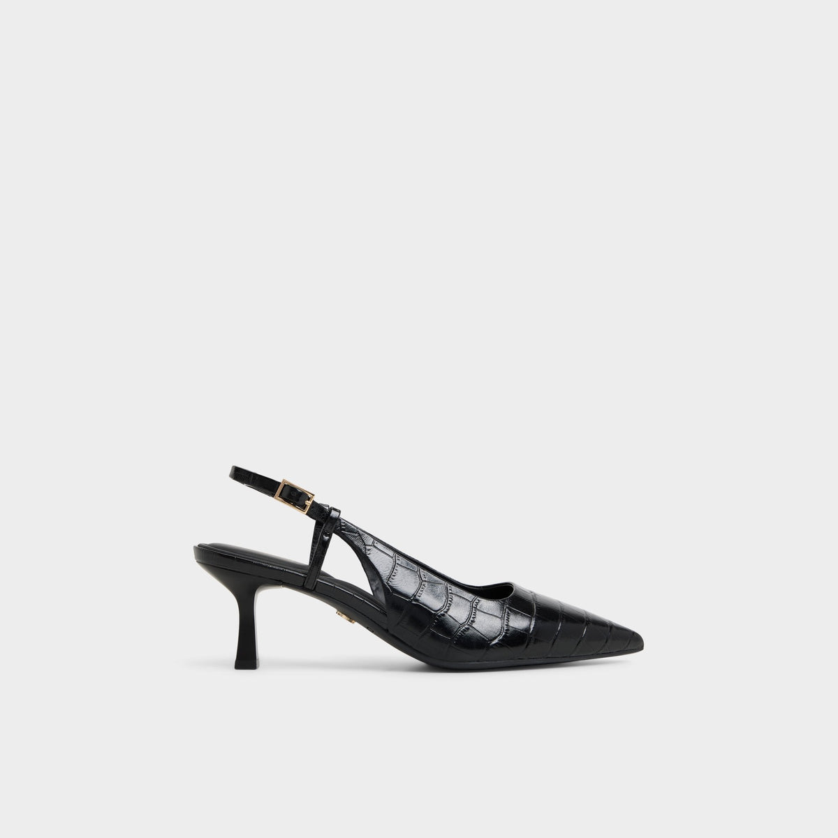 Aldo | Adan in Black - Slingback heel, Kitten heel