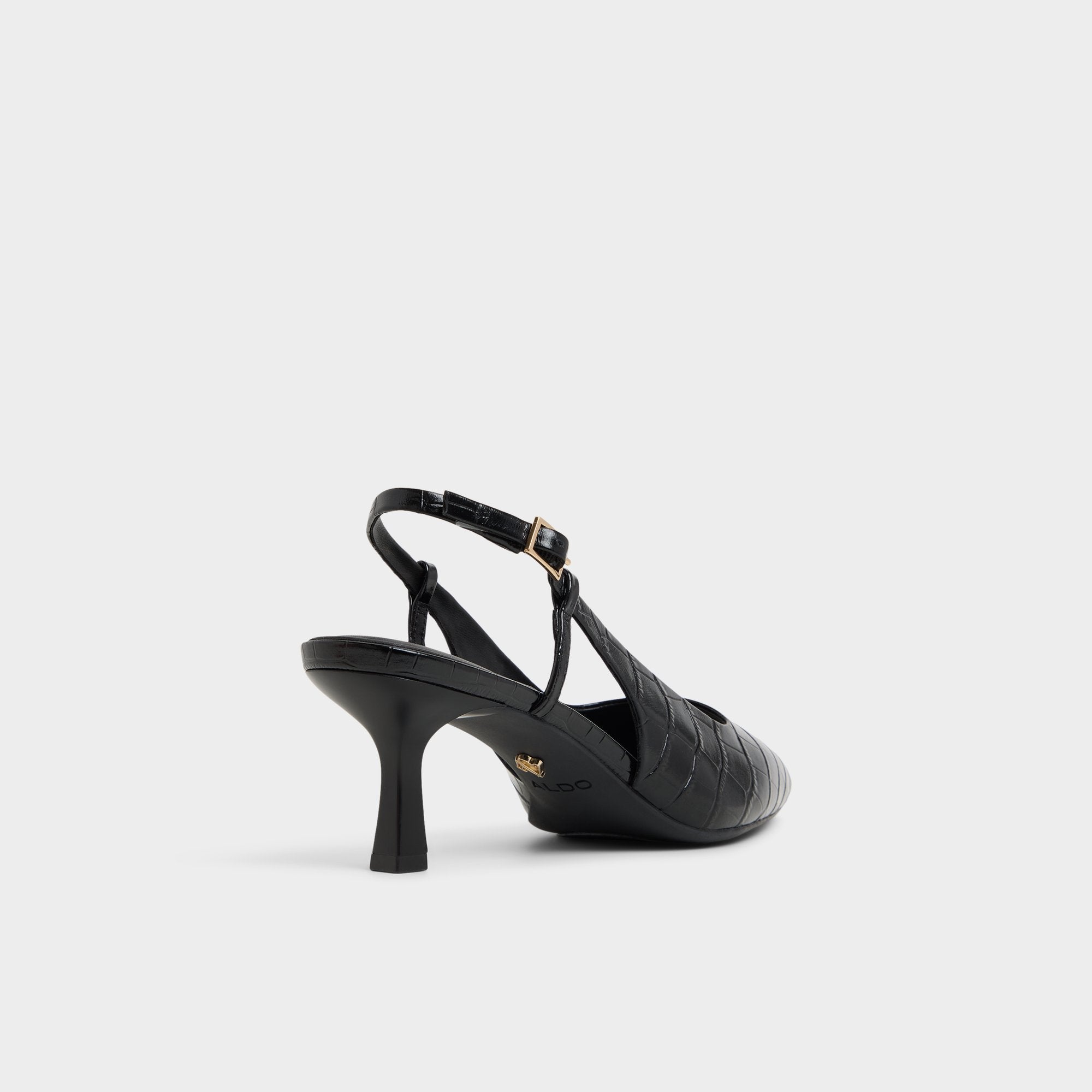 Aldo | Adan in Black - Slingback heel, Kitten heel