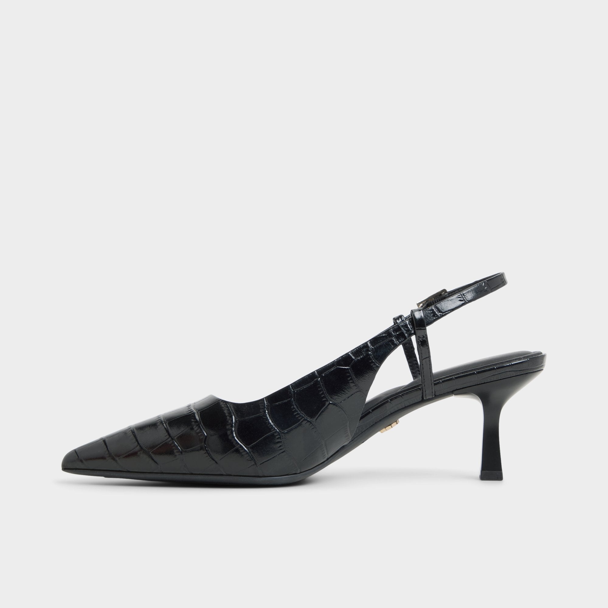 Aldo | Adan in Black - Slingback heel, Kitten heel