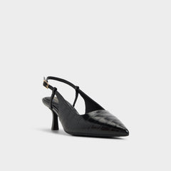 Aldo | Adan in Black - Slingback heel, Kitten heel