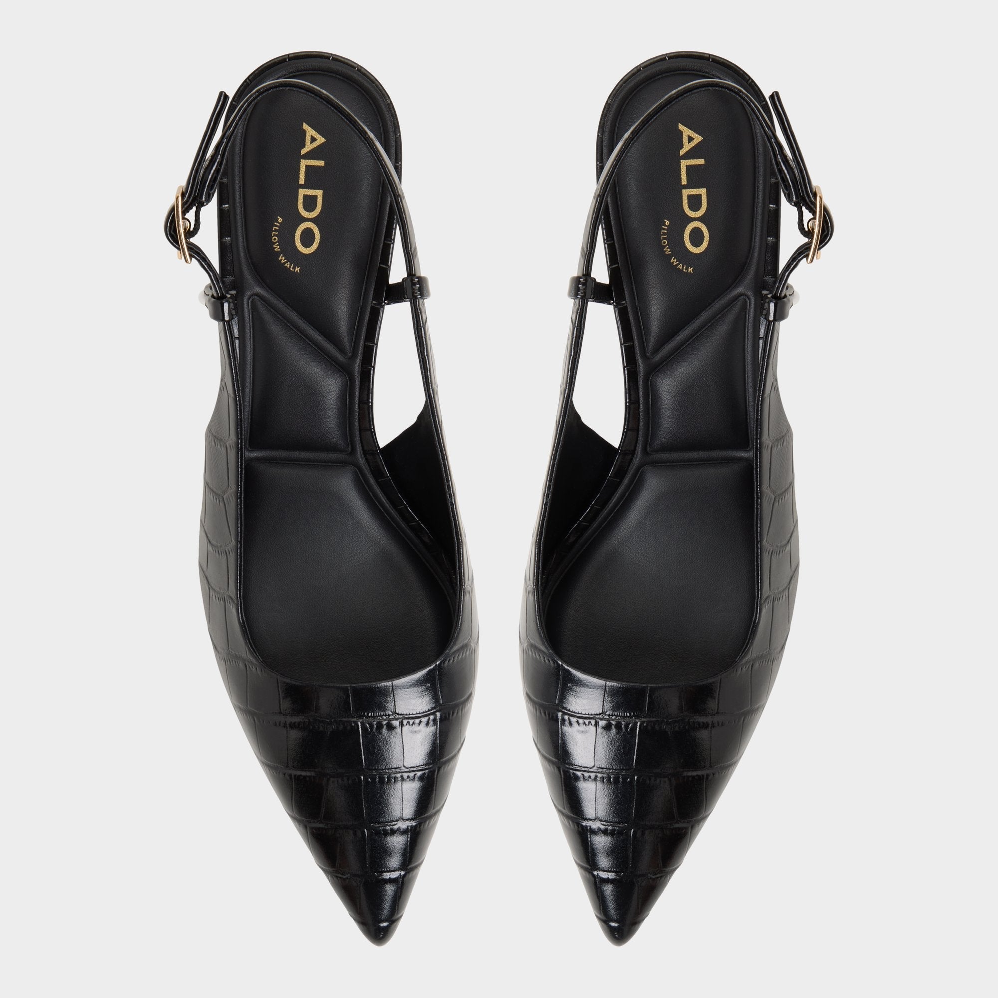 Aldo | Adan in Black - Slingback heel, Kitten heel