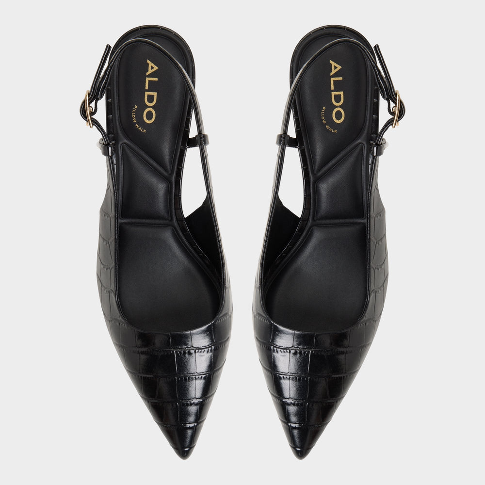 Aldo | Adan in Black - Slingback heel, Kitten heel