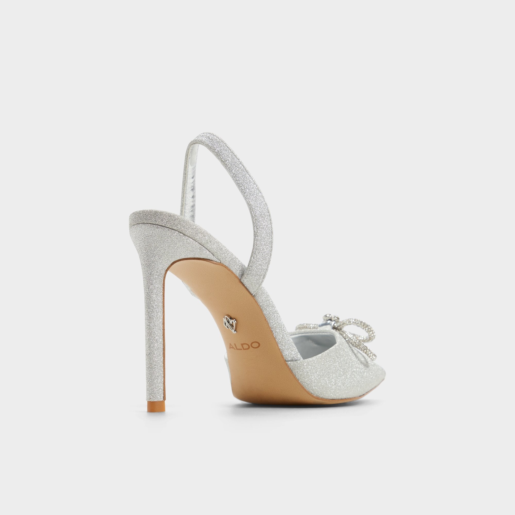 Aldo | Addie Silver Women's Slingbacks - Slingback heel, Stiletto heel