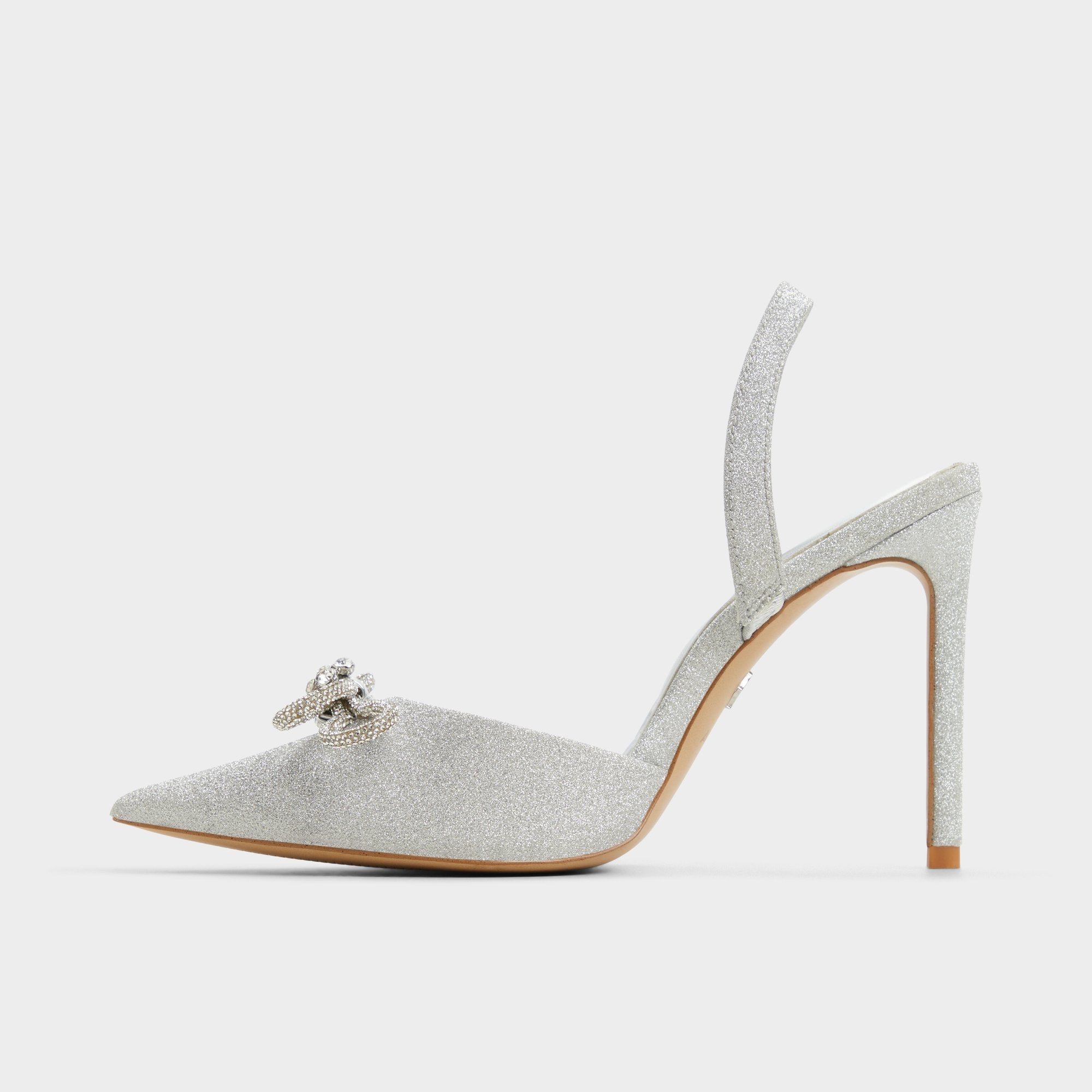 Aldo | Addie Silver Women's Slingbacks - Slingback heel, Stiletto heel