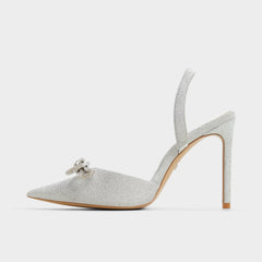 Aldo | Addie Silver Women's Slingbacks - Slingback heel, Stiletto heel