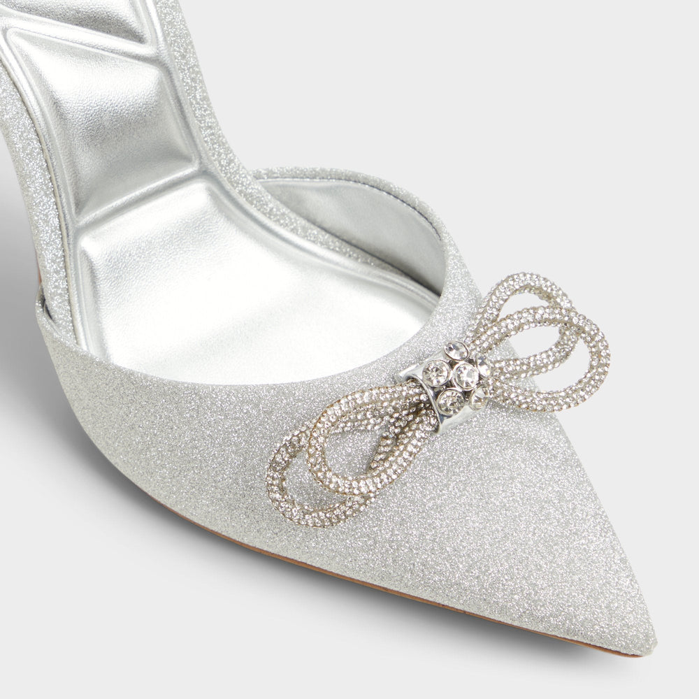 Aldo | Addie Silver Women's Slingbacks - Slingback heel, Stiletto heel