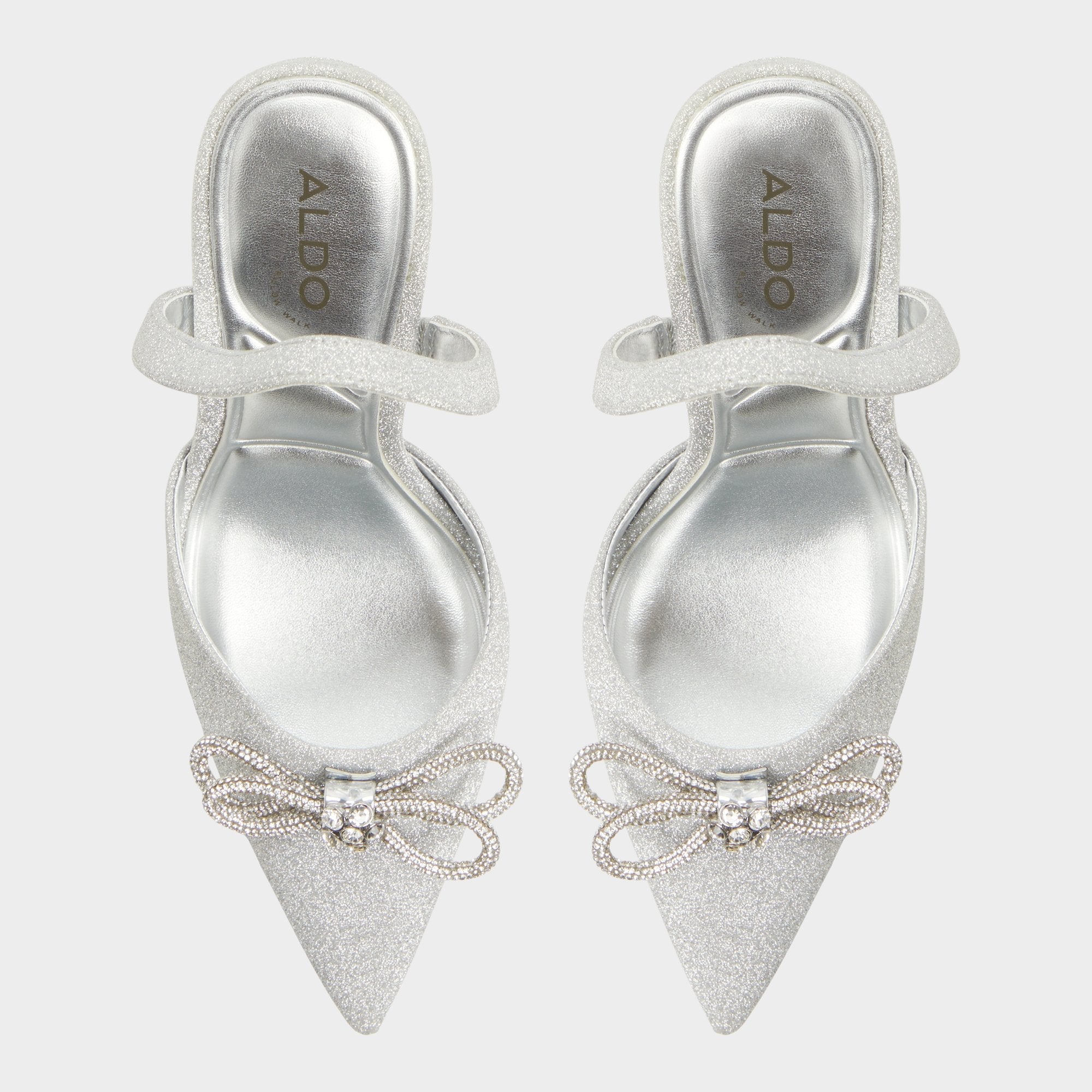 Aldo | Addie Silver Women's Slingbacks - Slingback heel, Stiletto heel
