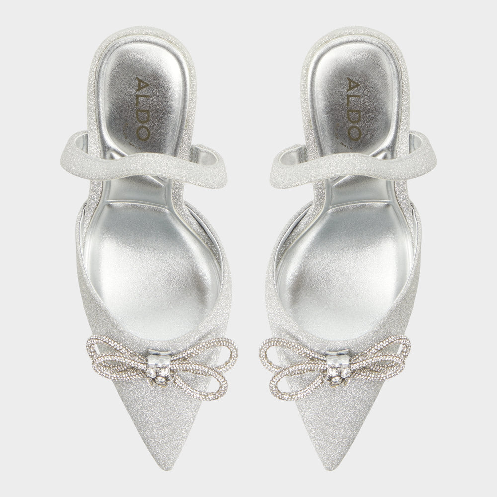 Aldo | Addie Silver Women's Slingbacks - Slingback heel, Stiletto heel