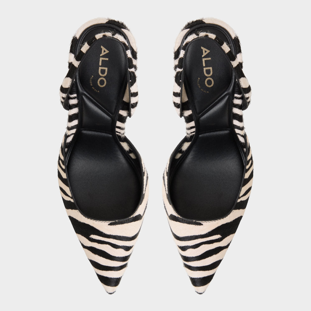 Aldo | Berolden White/Black Women's Animal Prints - Slingback heel