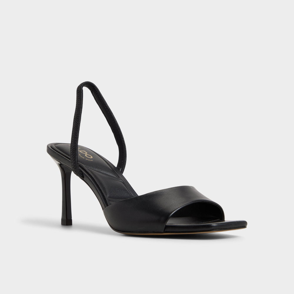 Aldo | Andya Black Women's Strappy sandals - Slingback heeled sandal, Stiletto heel