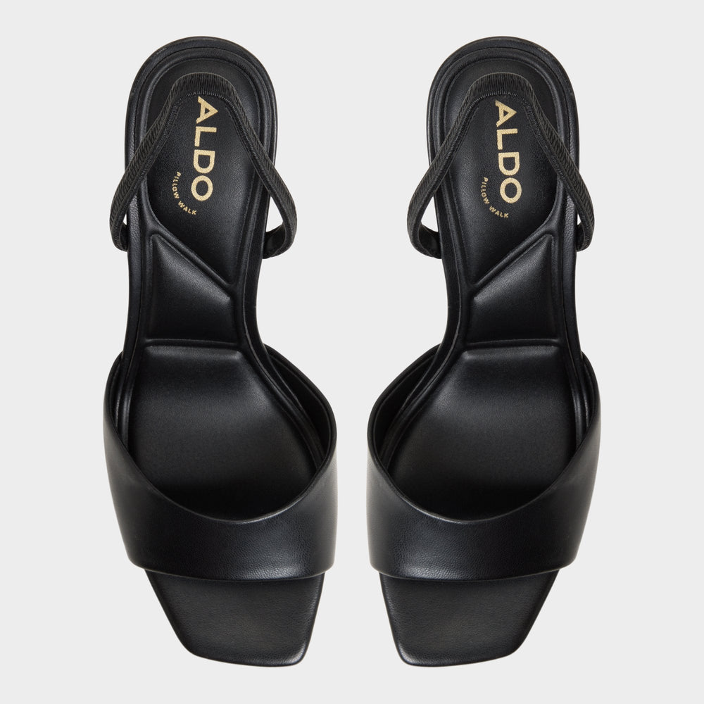 Aldo | Andya Black Women's Strappy sandals - Slingback heeled sandal, Stiletto heel