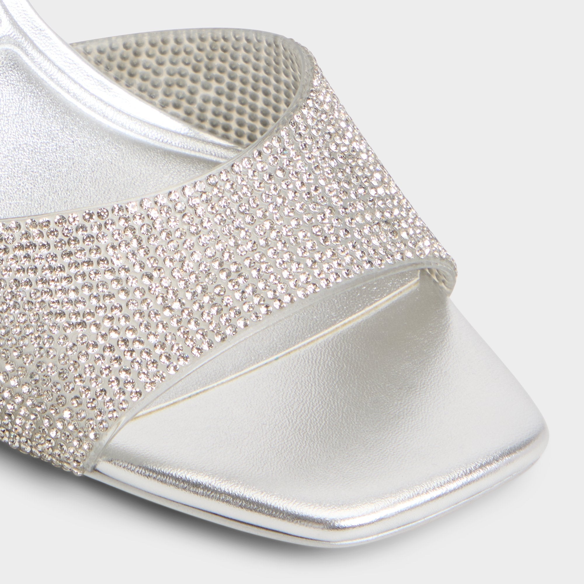 Aldo | Andyana Silver Women's Strappy sandals - Slingback heeled sandal, Stiletto heel
