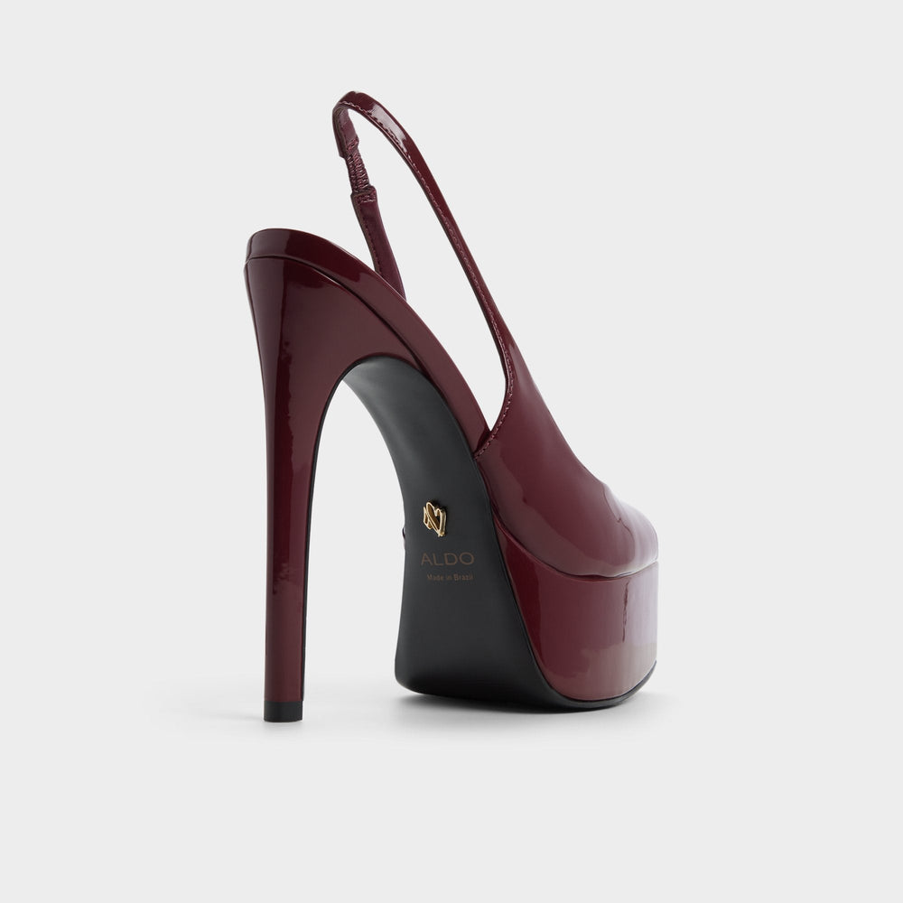 Aldo | Thanlinie in Dark Red - Slingback heeled sandal, Platform