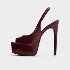 Aldo | Thanlinie in Dark Red - Slingback heeled sandal, Platform