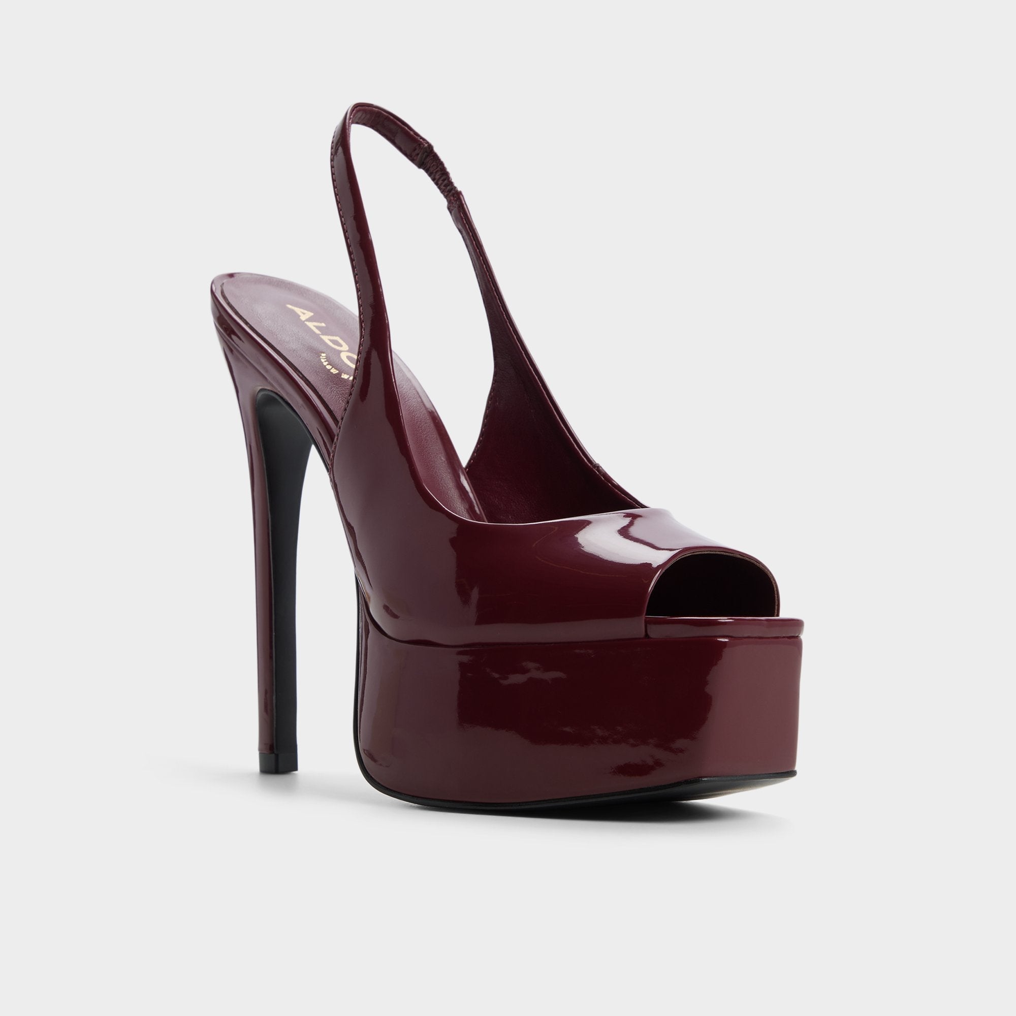 Aldo | Thanlinie in Dark Red - Slingback heeled sandal, Platform