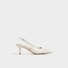 Aldo | Adan in White Bone - Slingback heel, Kitten heel