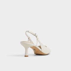 Aldo | Adan in White Bone - Slingback heel, Kitten heel