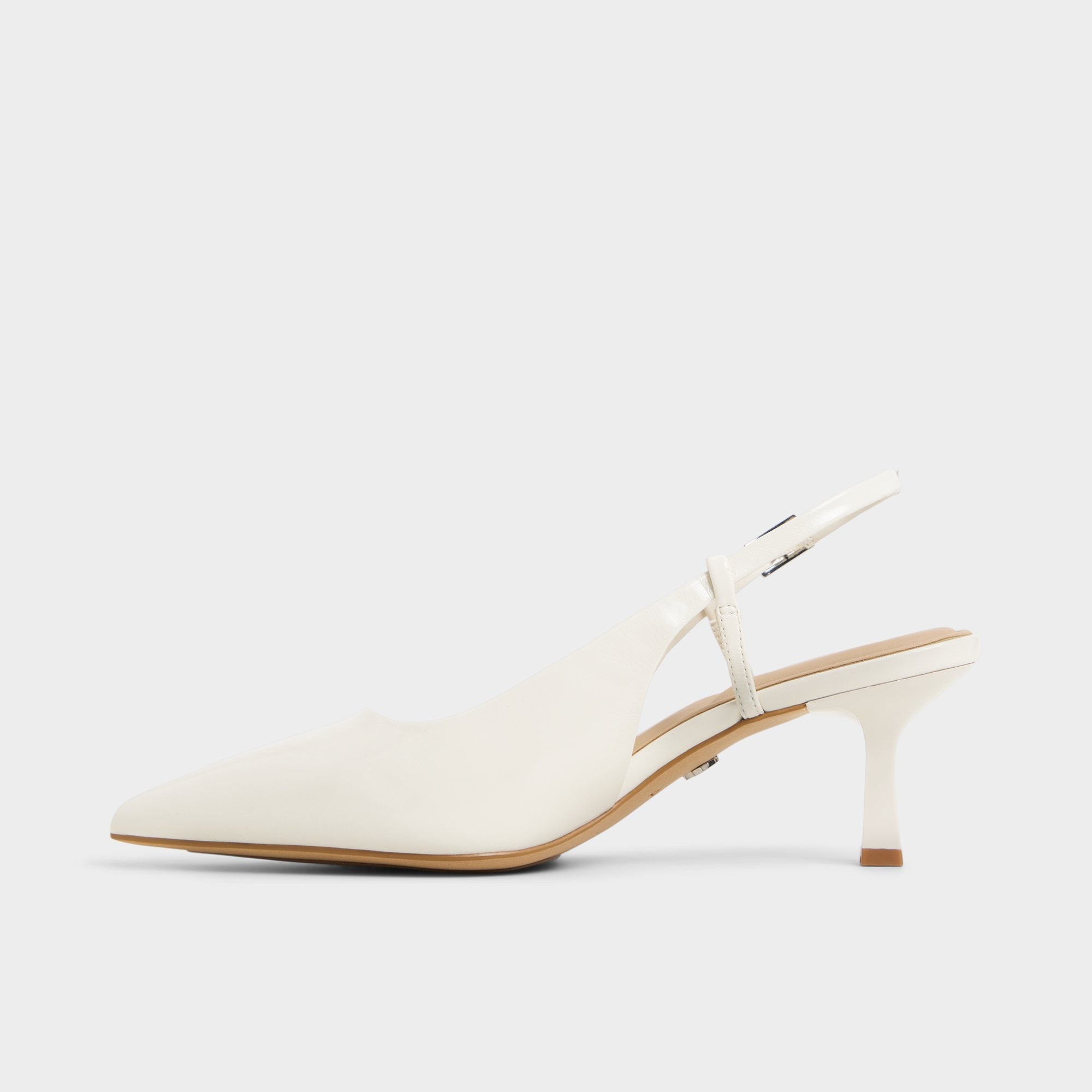 Aldo | Adan in White Bone - Slingback heel, Kitten heel