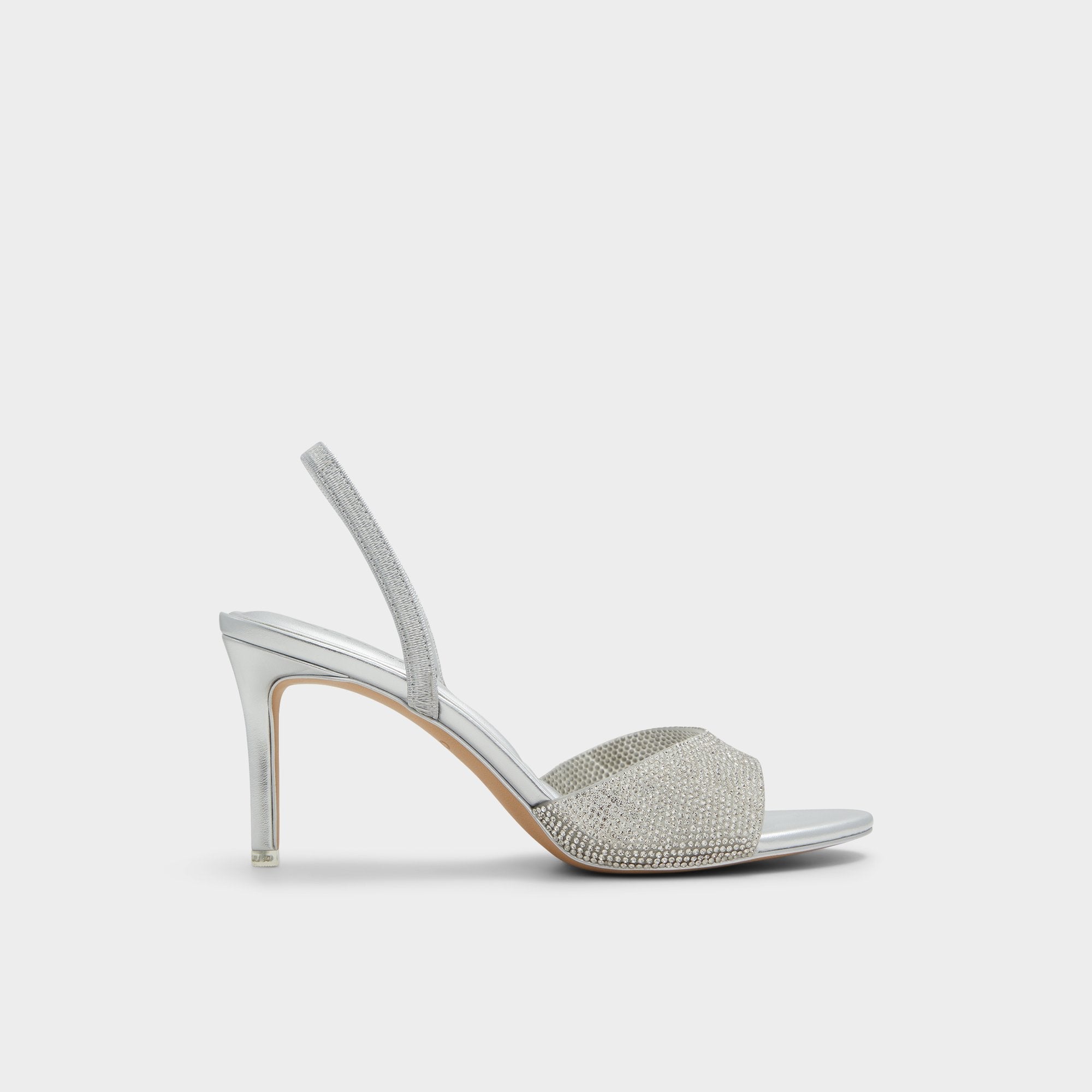 Aldo | Aitana Silver Women's Heeled sandals - Slingback heeled sandal, Stiletto heel