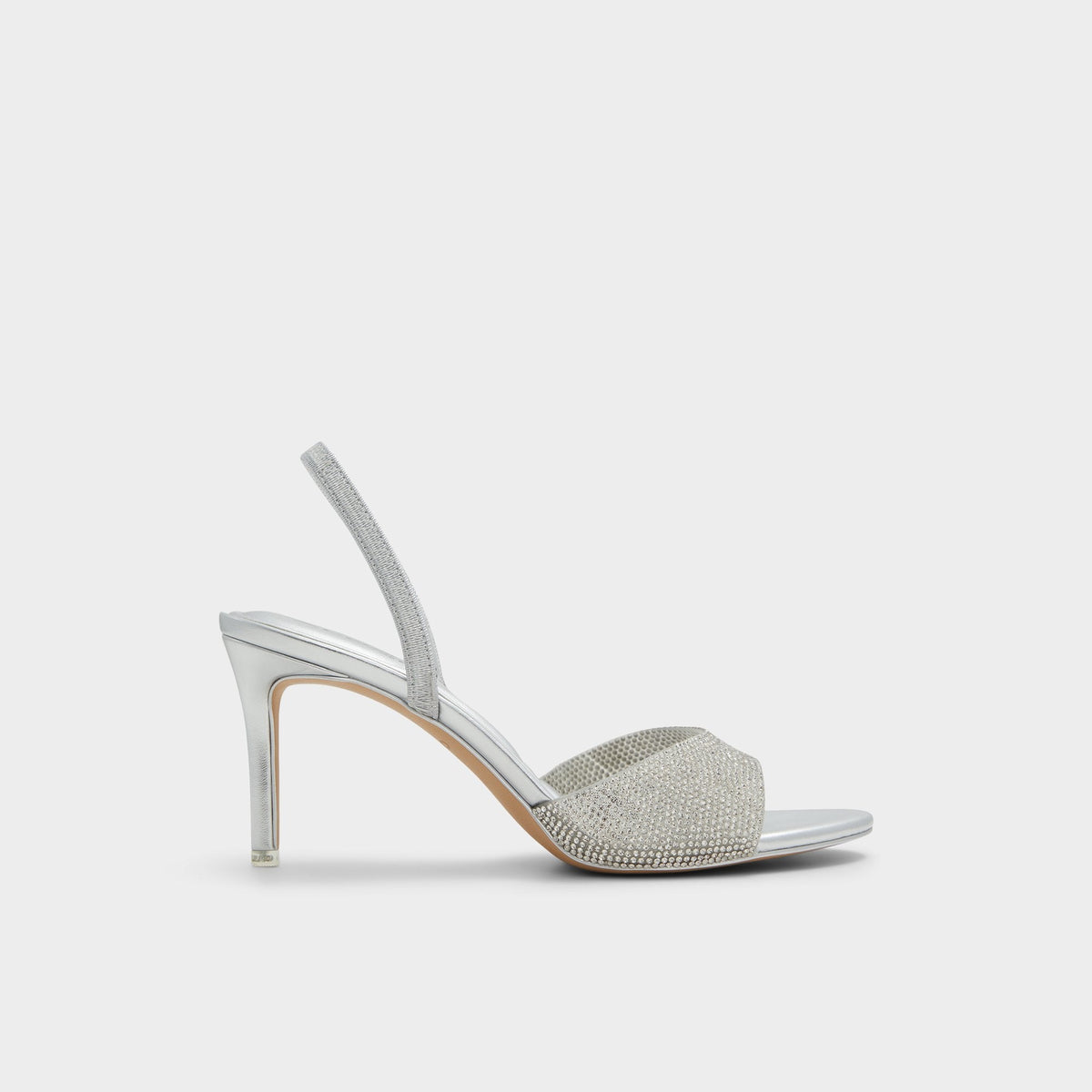 Aldo | Aitana Silver Women's Heeled sandals - Slingback heeled sandal, Stiletto heel