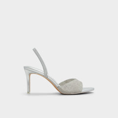 Aldo | Aitana Silver Women's Heeled sandals - Slingback heeled sandal, Stiletto heel