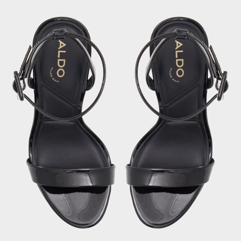Aldo | Katelina Black Women's Heeled sandals - Strappy heeled sandal, Stiletto platform