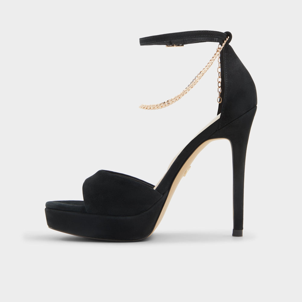 Aldo | Afumeth Black Overflow Women's Platform sandals - Strappy heeled sandal, Stiletto platform