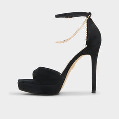 Aldo | Afumeth Black Overflow Women's Platform sandals - Strappy heeled sandal, Stiletto platform