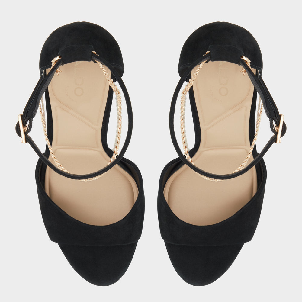 Aldo | Afumeth Black Overflow Women's Platform sandals - Strappy heeled sandal, Stiletto platform